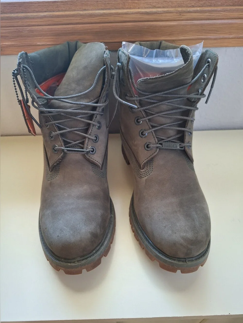 Timberland Men's Olive/Dark Green Suede Work Boots